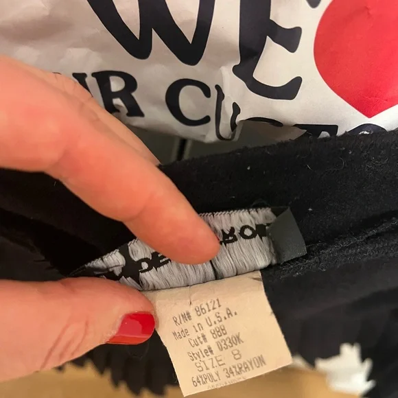 Un Deux Trois Black Skater Mini Skirt